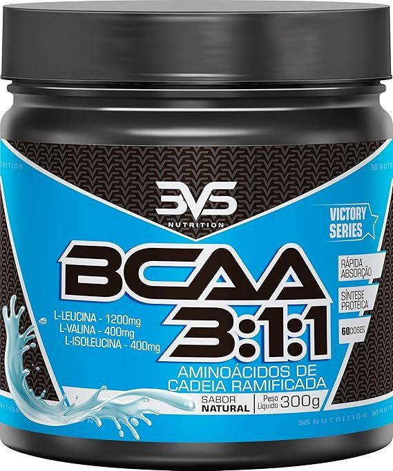BCAA-300g-Sabor-Natural.jpg BCAA 3:1:1 300g Sabor Natural | 3VS Nutrition | Mistura instantânea - Imagem 1