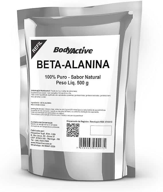 Beta-Alanina-100-Pura-500-g-Refil-Bodyactive.jpg Beta-Alanina 100% Pura 500 g Refil Bodyactive - Imagem 1