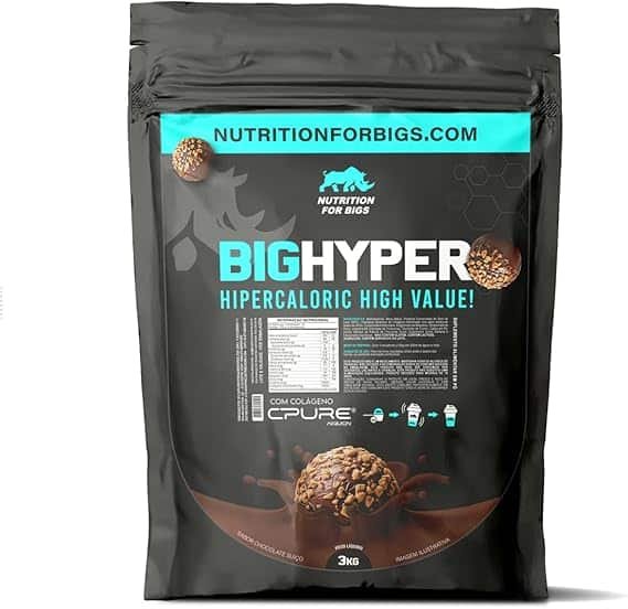 Hipercalorico-BigHyper-com-Creatina-3Kg-Nutrition-For-Bigs-Sabor-Chocolate.jpg Hipercalórico BigHyper com Creatina 3Kg Nutrition For Bigs Sabor Chocolate - Imagem 1