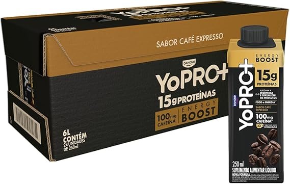 Pack-YoPRO-Bebida-Lactea-Energy-Boost-UHT-Cafe-Expresso-15G-de-Proteinas-250ml-24-Unidades.jpg Pack YoPRO Bebida Láctea Energy Boost UHT Café Expresso 15G de Proteínas 250ml - 24 Unidades - Imagem 1